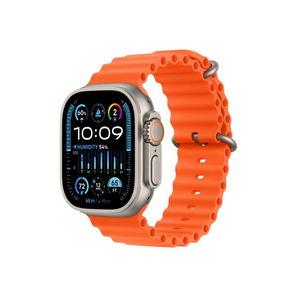 Apple Watch Ultra 2 GPS + Cellular 49mm Titan Case with Orange Ocean Band
