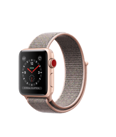 Apple Watch Gold Aluminum Case with Pink Sand Loop 38mm Series 3 GPS + Cellular