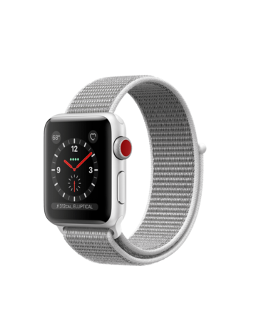 Apple Watch Silver Aluminum Case with Seashell Loop 38mm Series 3 GPS + Cellular