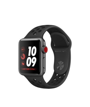 Apple Watch Gray Case with Anthracite/Black Nike Band 38mm Series 3 GPS + Cellular