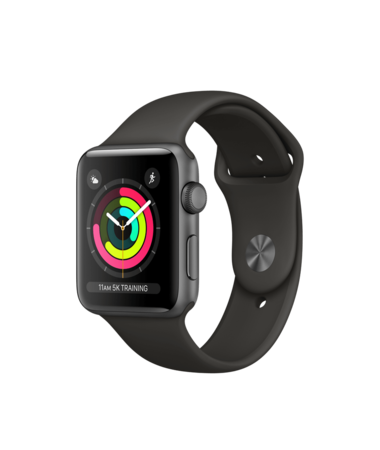 Apple Watch Space Gray Aluminum Case with Gray Band 42mm Series 3 GPS