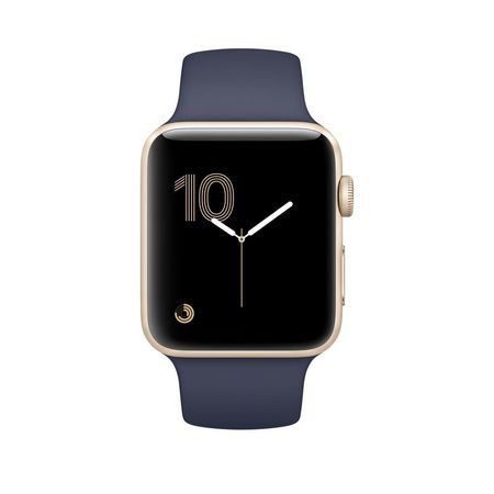 Gold Aluminum with Midnight Blue Sport Band 38mm Series 2