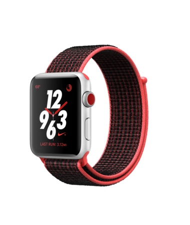 Apple Watch Silver Case whit Crimson/Black Nike Loop 42mm Series 3 GPS + Cellular