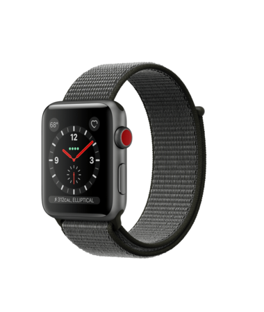 Apple Watch Gray Aluminum Case with Dark Olive Loop 42mm Series 3 GPS + Cellular