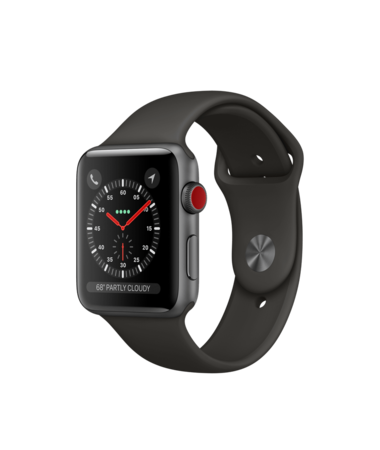 Apple Watch Gray Aluminum Case with Gray band 42mm Series 3 GPS + Cellular