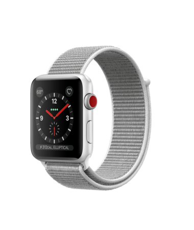 Apple Watch Silver Aluminum Case with Seashell Loop 42mm Series 3 GPS + Cellular