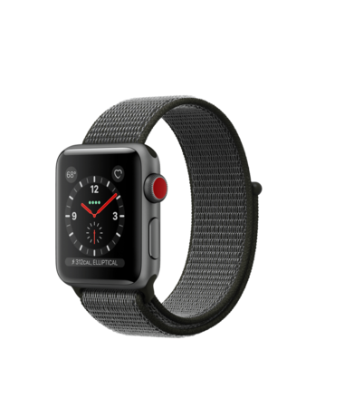Apple Watch Gray Aluminum Case with Dark Olive Loop 38mm Series 3 GPS + Cellular