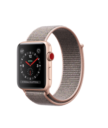 Apple Watch Gold Aluminum Case with Pink Sand Loop 42mm Series 3 GPS + Cellular