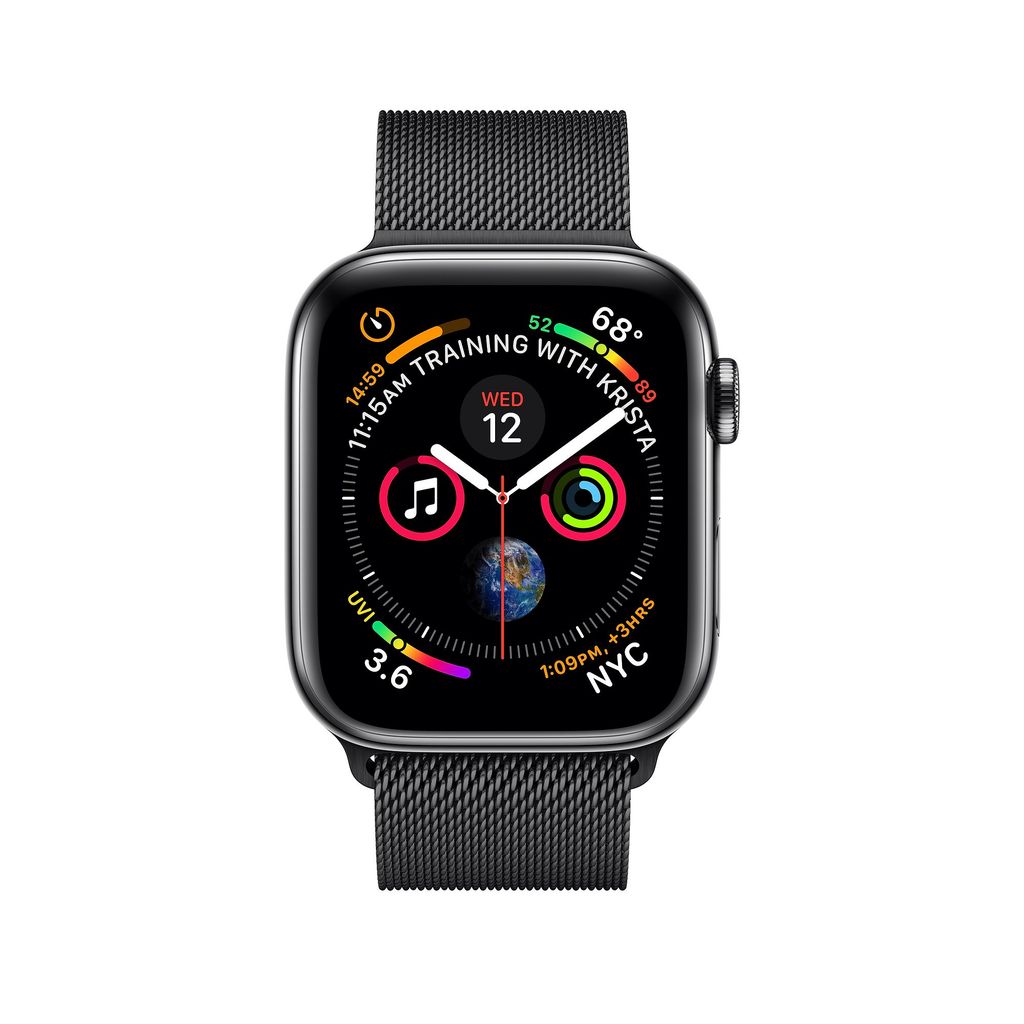apple watch gold stainless steel case with gold milanese loop 44mm