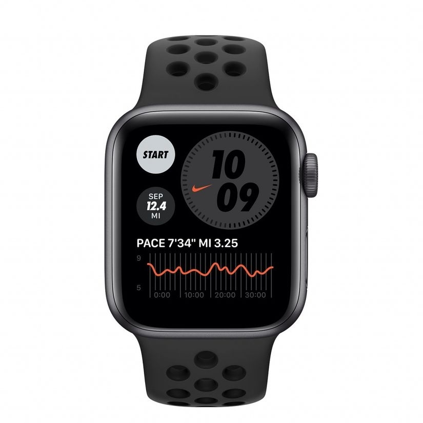 apple watch se space grey aluminium case with sport band
