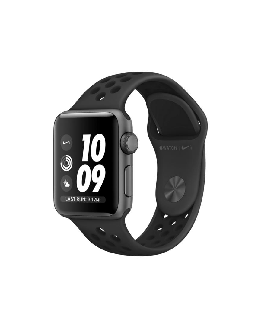 apple watch nike  series 3 gps  cellular aluminum case with anthracite sport band