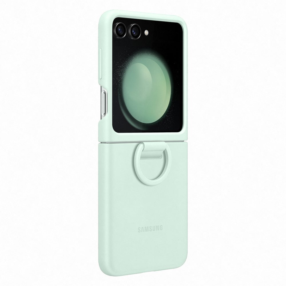Silicone Cover кейс with Ring за Samsung Galaxy Z Flip 5 - Mint
