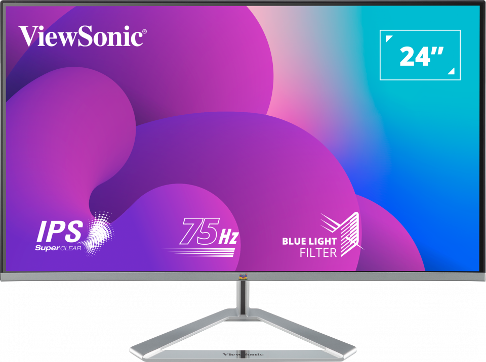 Монитор ViewSonic VX2476-smh 24" Frameless Entertainment Monitor