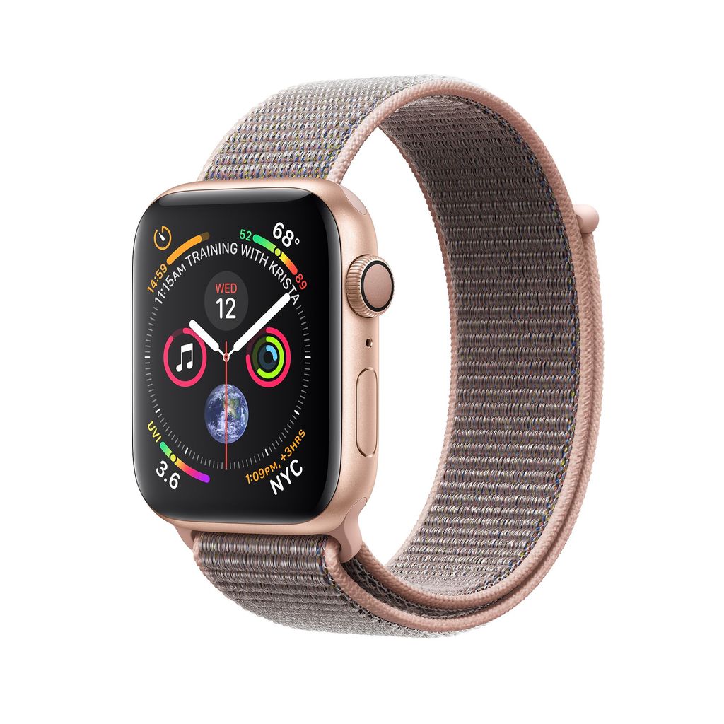 Apple Watch Gold Aluminum Case with Pink Sand Sport Loop 40mm Series 4 GPS