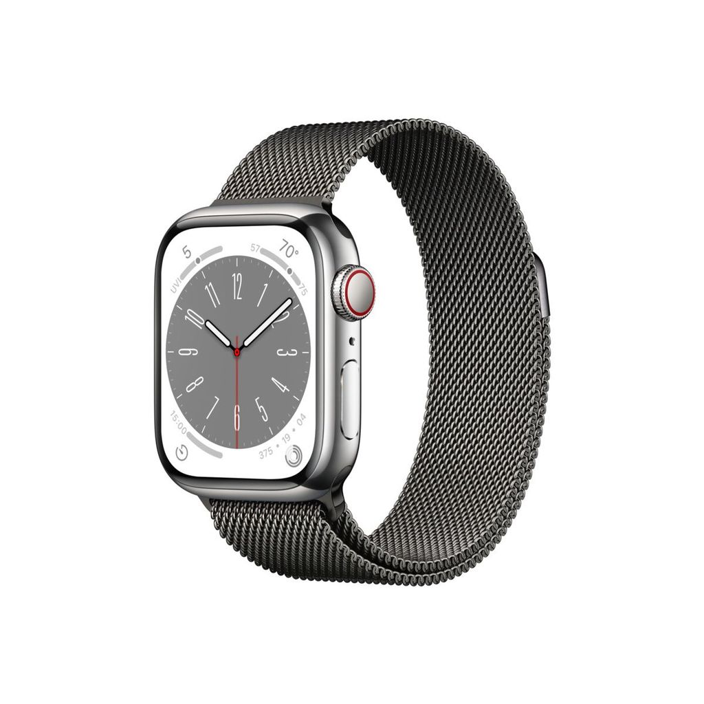 graphite stainless steel case with milanese loop