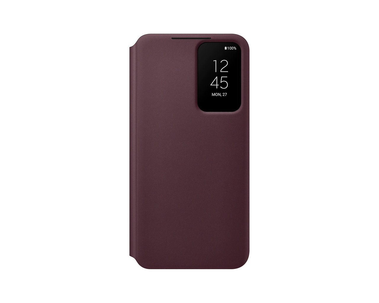Smart Clear View Cover калъф за Samsung Galaxy S22 - Burgundy