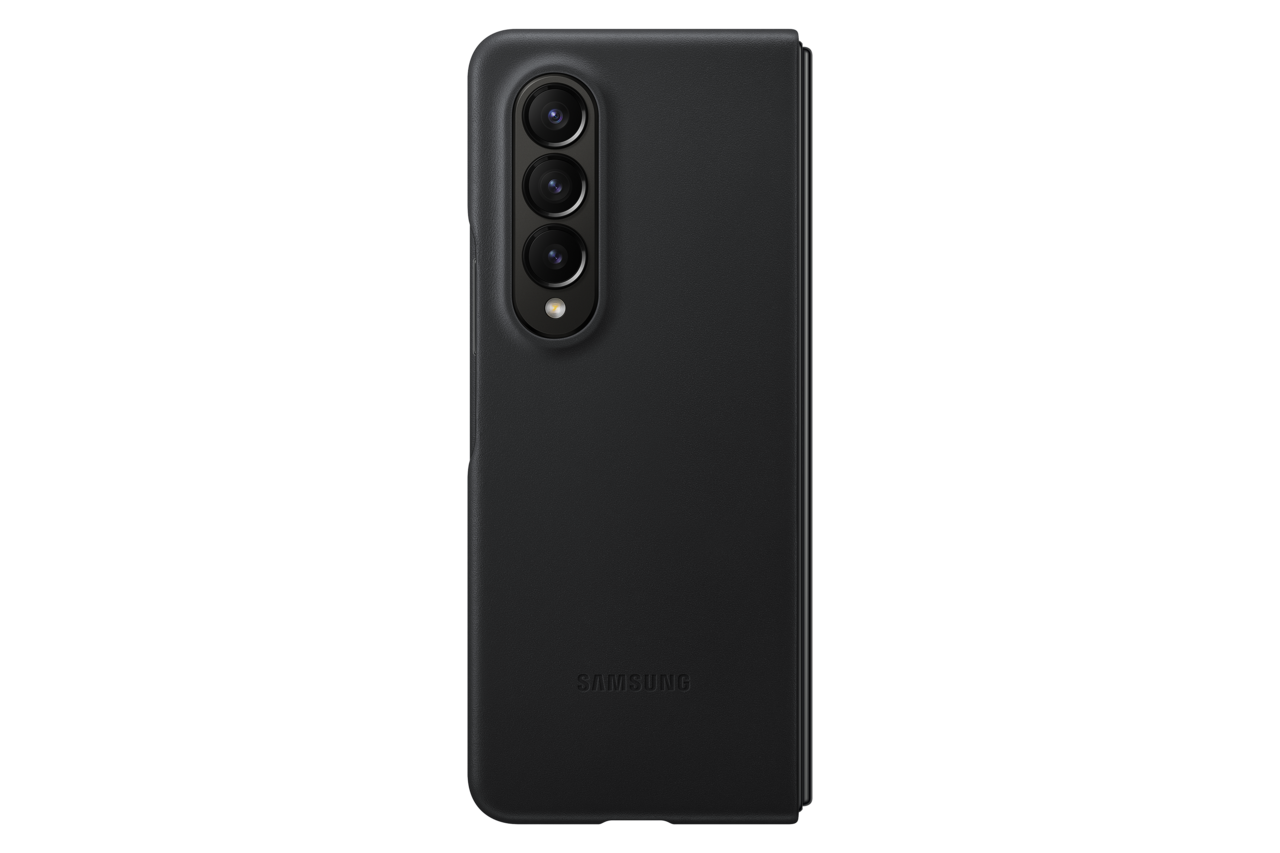 Leather Cover кейс за Samsung Galaxy Z Fold 4 - Black 