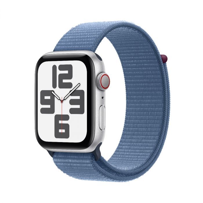 Apple Watch SE (2023) 40mm Silver Aluminum Case with Winter Blue Sport Loop