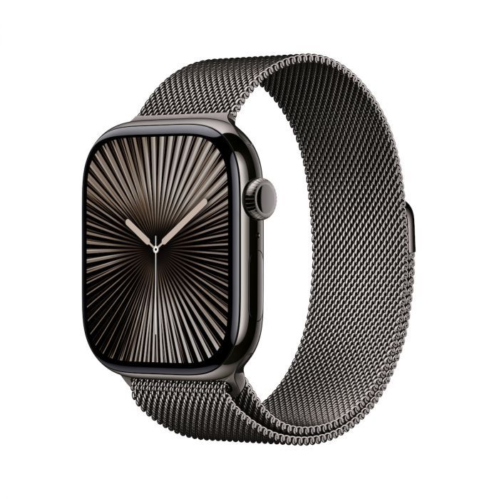 Apple Watch Series 10 GPS + Cellular 46mm Slate Titanium Case with Slate Milanese Loop