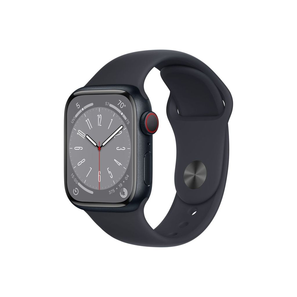 Apple Watch Series 8 GPS + Cellular 41mm Graphite Stainless Steel Case with Midnight Sport Band