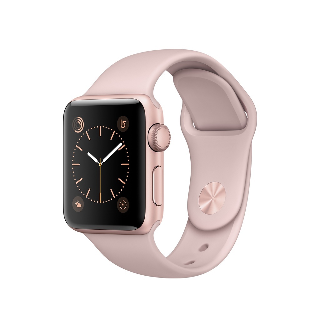 series 4 gold aluminum pink sand sport band
