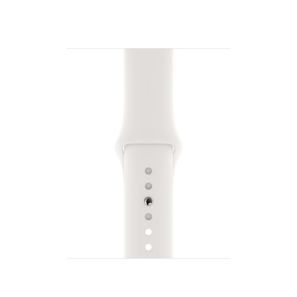 silver aluminum case white sport band