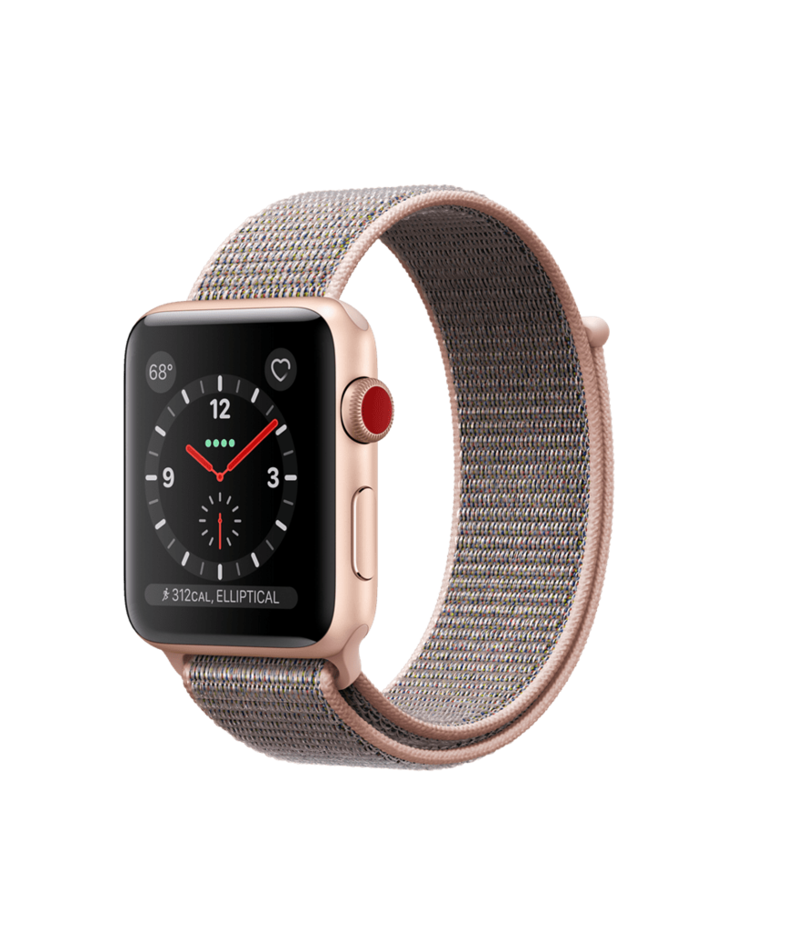 gold aluminum case pink sand sport loop
