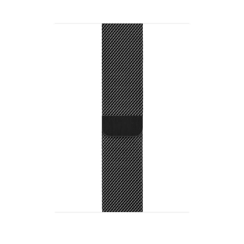 space black stainless steel case with space black milanese loop