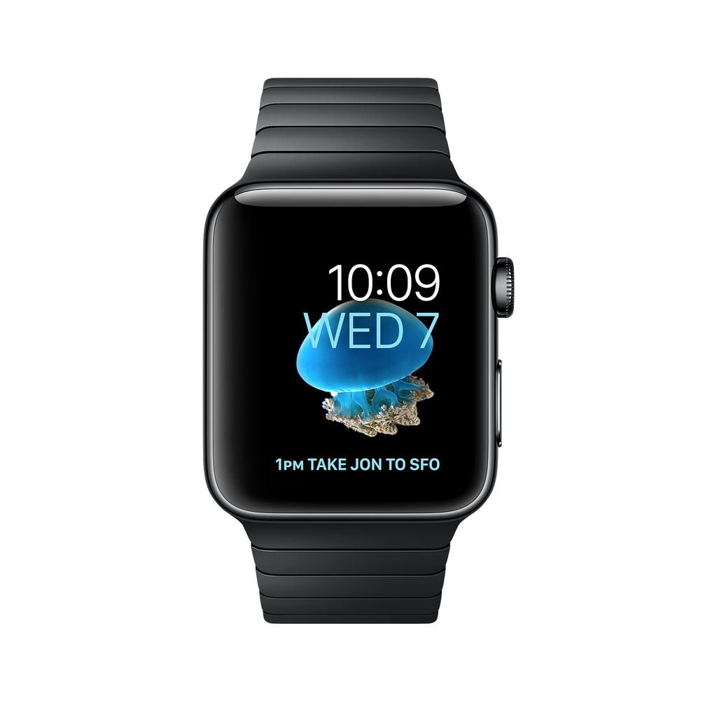 space black stainless steel milanese loop