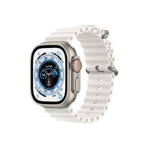 Apple Watch Ultra GPS + Cellular 49mm Titan Case with White Ocean Band