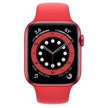 Apple Watch Red Aluminum Case with Red Sport Band 44mm Series 6