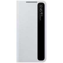 Smart Clear View Cover калъф за Samsung Galaxy S21 - Light Gray