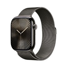 Apple Watch Series 10 GPS + Cellular 42mm Slate Titanium Case with Slate Milanese Loop