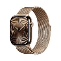 Apple Watch Series 10 GPS + Cellular 46mm Gold Titanium Case with Gold Milanese Loop