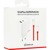 Оригинално зарядно за OnePlus 12R SuperVOOC Dual Ports GaN Power Adapter (80W)