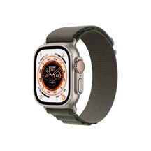 Apple Watch Ultra GPS + Cellular 49mm Titan Case with Green Alpine Loop