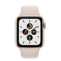 Apple Watch SE Gold Aluminum Case with Starlight Sport band 40mm