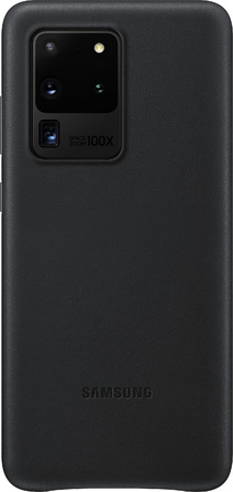 Кожен кейс Leather Cover за Samsung Galaxy S20 Ultra - black