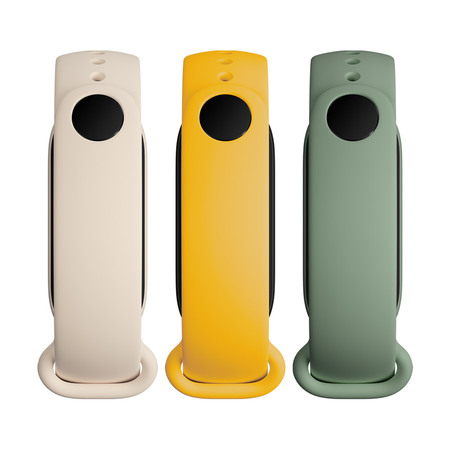 Каишка за Xiaomi Mi Band 6 - ivory, olive, yellow (3 бр)