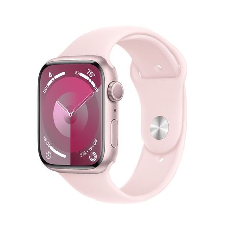 Apple Watch Series 9 GPS 45mm Pink Aluminium Case with Light Pink Sport Band 