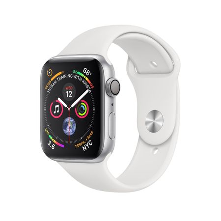Apple Watch Silver Aluminum Case with White Sport Band 40mm Series 4 GPS