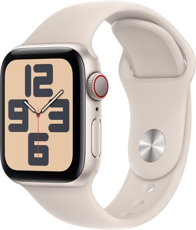 Apple Watch SE (2023) 40mm Starlight Aluminum Case with Starlight Sport Band