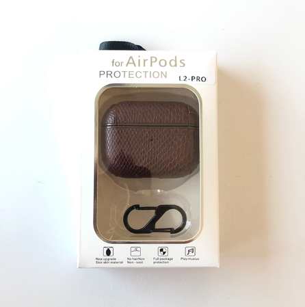 Калъф от Еко кожа за Apple Airpods Pro - Brown