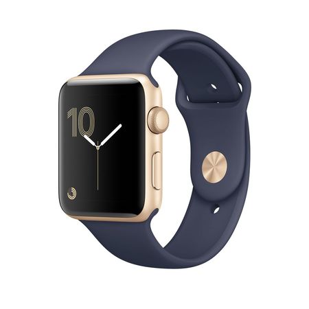 Gold Aluminum Midnight Blue Sport Band 42mm Series 2