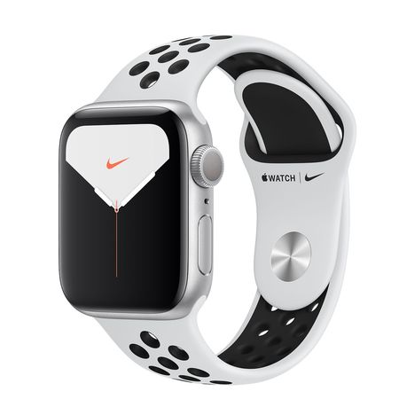 Apple Watch Nike Silver Case/Pure Platinum Black Sport Band 40mm Series 5