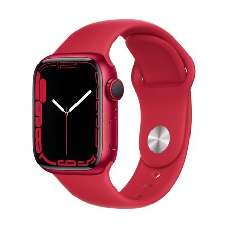 Apple Watch Red Aluminum Case with Red Sport Band 41 mm Series 7 