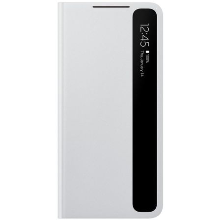 Smart Clear View Cover калъф за Samsung Galaxy S21 Ultra - Light gray