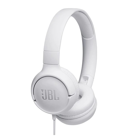 Слушалки JBL T500 HEADPHONES - white