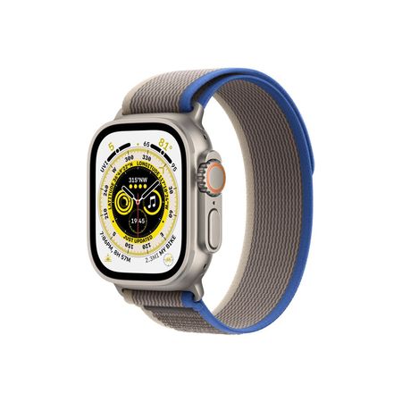 Apple Watch Ultra GPS + Cellular 49mm Titan Case with Blue/Gray Trail Loop