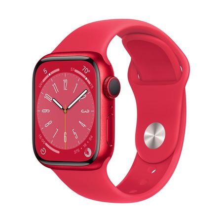 Apple Watch Series 8 GPS 41mm Red Aluminium Case with Red Sport Band